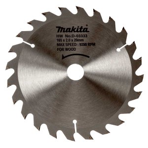 Lamina serra TCT 165mm x 20mm x 24 dentes Makita