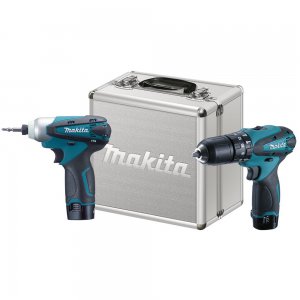 Combo de Parafusadeira/Furadeira de Impacto + Parafusadeira de Impacto � Bateria 12V MAKITA