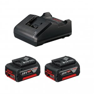Kit Carregador Bateria Bosch Bivolt com 2 Baterias 18v 4.0Ah