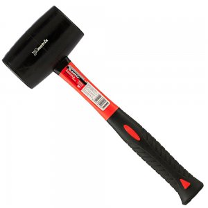 Martelo De Borracha Preta 680G Cabo Fibra De Vidro Mtx