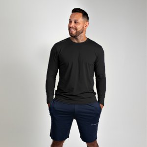 Camiseta Masculina Manga Longa Com Prote��o Tam GG Preto Vitho