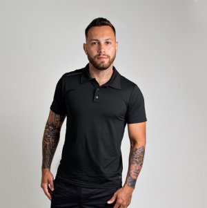 Camiseta Polo Masculina Manga Curta Com Prote��o Tam G Preto Vitho