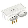 Multi-USB Carregador 2 USB + 2 Tomadas Branco DN1648 Daneva
