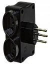 Multi-USB Carregador 2 USB + 2 Tomadas Preto DN1650 Daneva