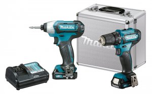 Kit Combo DF333D+ TD110D Com Maleta + Carregador com 2 Baterias + Bit Makita