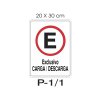 Placa Sinaliza��o Exclusivo Carga Descarga 20X30CM