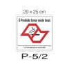 Placa Sinaliza��o Proibido Fumer Lei 20x25cm