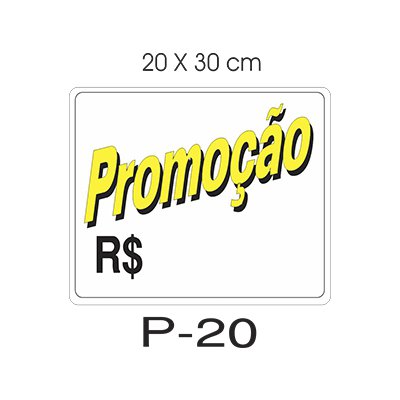 Placa Sinalização Promoção 20X30CM | Sipar Ferramentas