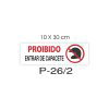 Placa Sinaliza��o Proibido Entrar de Capacete 20X30CM