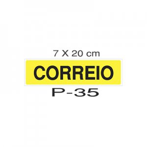 Placa Sinaliza��o Correio 15X20CM