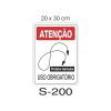 Placa Sinaliza��o Protetor Auricular 20x30cm