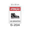 Placa Sinaliza��o Uso Obrigat�rio de Sapato 20x30cm