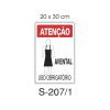 Placa Sinaliza��o Uso Obrigat�rio de Cinto de Seguran�a 20x30cm