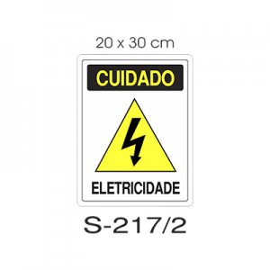 Placa Sinaliza��o Perigo Alta Tens�o Pessoa Autorizadas 20x30cm