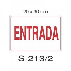 Placa Sinaliza��o Entrada 20x30cm
