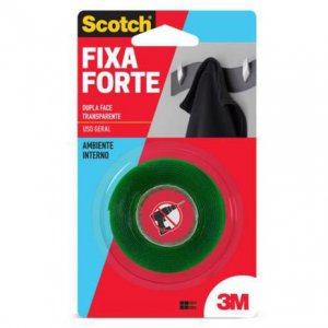 Fita Dupla Face Fixa Forte Transparente 24MM X 2M 3M