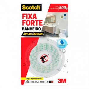 Fita Dupla Face Fixa Forte Banheiro 24MMX1.5M 3M