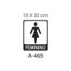 Placa Sinaliza��o Sanit�rio Feminino15X20cm