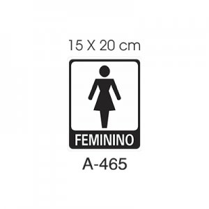 Placa Sinaliza��o Sanit�rio Feminino15X20cm