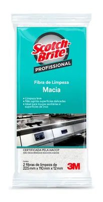 Fibra de Limpeza Macia 110 X 225MM Pacote com 2 Pe�as 3M