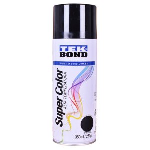 Tinta Aerossol Preto Fosco Alta Temperatura 250G/300ML Tekbond