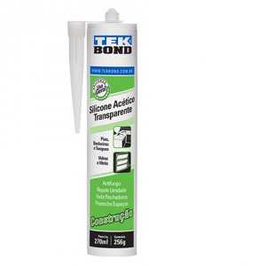 Silicone Ac�tico Transparente 280g Tekbond