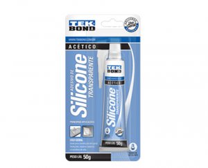 Silicone ac�tico transparente blister 50G Tekbond