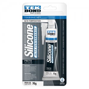 Silicone Neutro Alta Temperatura Preto 70G TekBond