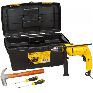 Furadeira De Impacto Stanley 1/2pol. 600w SDH600KS1 + Acess�rios 220v