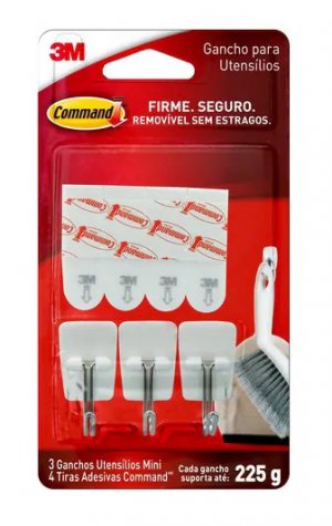 Gancho Adesivo Para Utens�lios Command Branco M�dio 3M