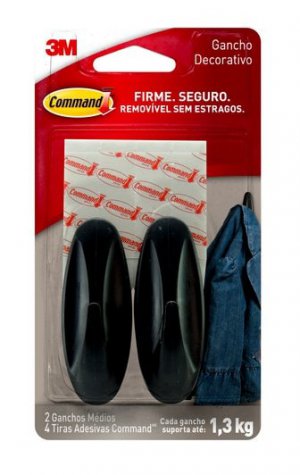Gancho Command Design Preto 3M