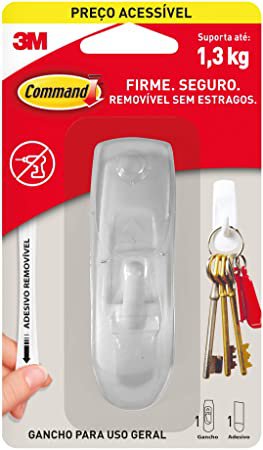 Gancho Adesivo Command Branco Medio 3M