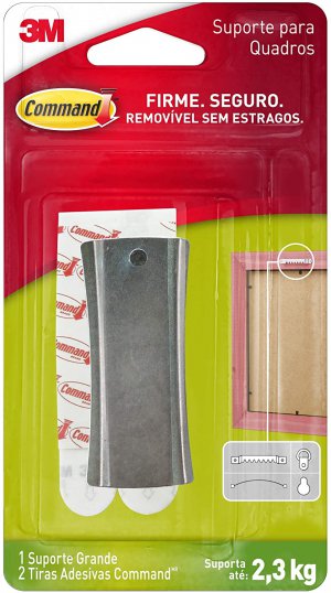 Suporte Adesivo Para Quadros Command Met�lico Grande 3M