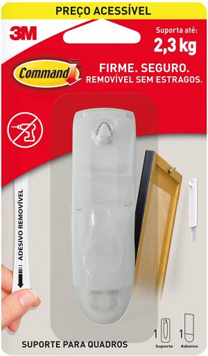 Suporte Adesivo Para Quadros Command Branco Grande 3M