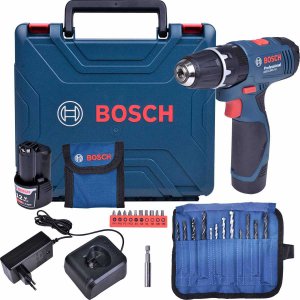 Parafusadeira Furadeira Impacto Com 2 Baterias + 23 Acess�rios GSB120-LI Bosch