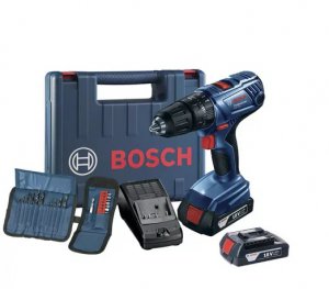 Furadeira Parafusadeira Impacto Bateria GSB180-LI Com 2 Baterias + Acessorios Bosch