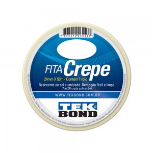 Fita Crepe Branca 24MM X 50M Tekbond