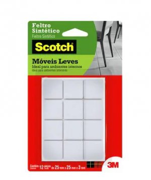 PROTETOR FELTRO SINT�TICO P M�VEIS LEVES QUADRADO BRANCO PEQ