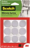 Protetor feltro sint�tico p/ moveis leves redondo branco gra