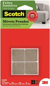 Protetor feltro sint�tico p/m�veis pesados quadrado marrom grande