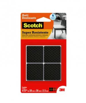 Protetor antideslizante Scotch quadrado preto grande 3M