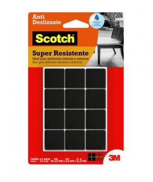 Protetor antideslizante quadrado preto m�dio 3M SCOTCH