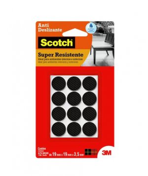 Protetor antideslizante redondo preto pequeno 3M SCOTCH