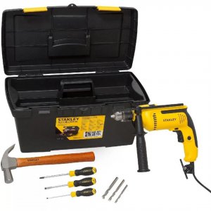 Kit Furadeira 700W 220V Com Caixa 3CH+MART+BROC Stanley