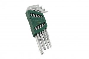 Jogo de Chaves Hexagonais Torx Longas CR-V T10-T50 com 9 Pe�as  SATA-ST09715