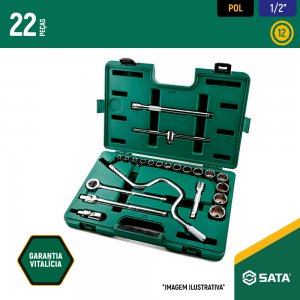 Jogo de soquetes estriados 1/2