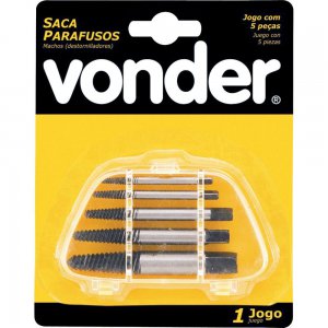 Jogo saca parafusos com 5 pe�as VONDER