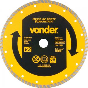 Disco Diamantado 230mm V2 Turbo VONDER