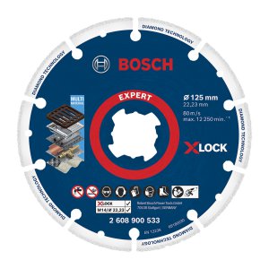 Disco corte diamantado metal 125X22,23MM X-LOCK BOSCH