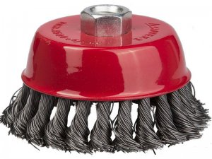 Escova de a�o carbono tipo copo torcida 75mm MTX